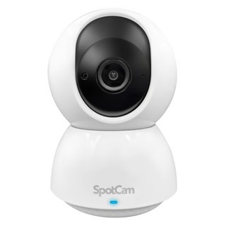 SpotCam 有線網路攝影機 無線網路監視器 wifi 攝影機 2K 可遠端遙控方向 自動追蹤監視器 室內, 1個, Eva Pro