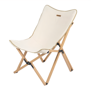 Naturehike 挪客 暮越 戶外便攜質感實木折疊椅 釣魚 休閒 附收納袋 展開43.5~44 x 50 x 68cm 收納85 x 18cm 3.24kg, 1組, 原木色