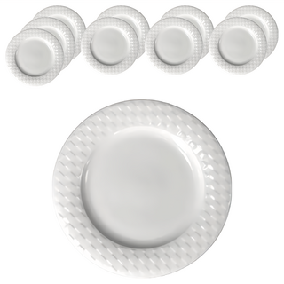 TATUNG 大同磁器 圓盤 9吋 單色 餐盤, 98型 白色, 10個