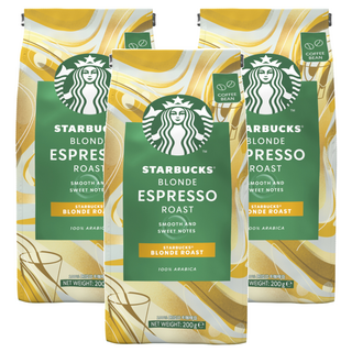 STARBUCKS 星巴克 黃金烘焙咖啡豆, 未研磨, 200g, 3包