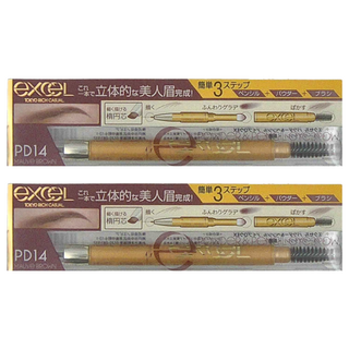 日本 excel 3合1 持久造型眉筆 - PD14 Mauve Brown, PD14紫褐色, 2件