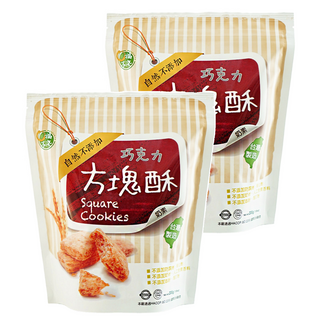 口福不淺 巧克力方塊酥, 濃郁可可口感, 一口大小, 台灣製造, 200g, 2包