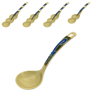 百貨King 12支入組 - 安全材質、圓匙設計、餐桌美感, 1組, 油匙/圓匙/湯匙, 米色