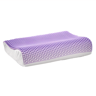 J-bedtime 床寢時光 超透氣TPE乳膠人體工學枕 Q9761-1, 紫色, 1個
