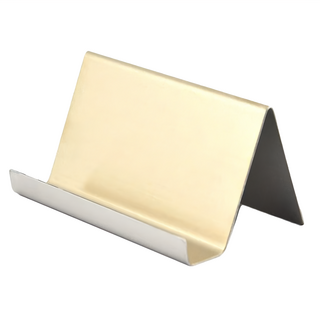 不鏽鋼商務名片架/名片座 9 x 5 x 4.5cm 金色, 1個, 1格