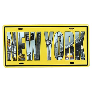 OPUS LOFT 純真年代 紐約仿舊鐵皮車牌, 31 x 15cm, TP-078