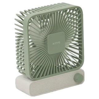 Kinyo 復古靜音充電風扇 5V2A, UF-2652, 綠色
