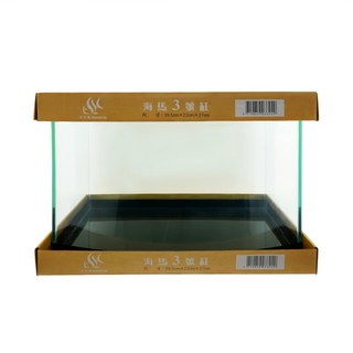 AQUAFUN 水之樂 海馬缸 外側圓弧曲線玻璃 加厚玻璃製作, 3號, 39.5 x 22 x 27cm, 1個