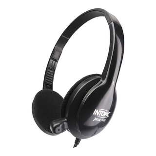INTOPIC 廣鼎 頭戴式耳機麥克風 Jazz-220, 3.5mm鍍金雙接頭 音量控制 可調式頭帶