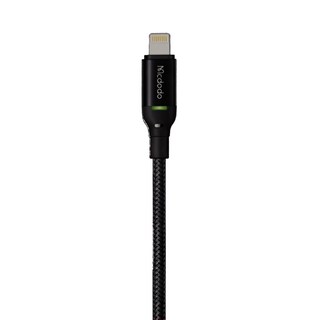 Mcdodo 麥多多 榮光光飛LED線, 充電傳輸同步, 480Mbps傳輸, 支援USB2.0, 高密度尼龍編織, 1.2m, 黑色, 1條