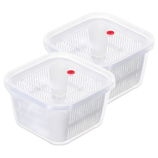 KEYWAY 小方型保鮮盒 970ml, 158 x 143 x 86mm, 2個