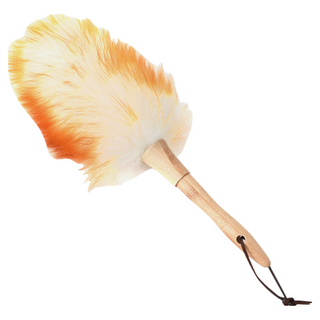 Nature Living 羊毛除塵撢, 掸毛長約18cm, 手柄長約16cm, 混合顏色, 2支