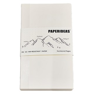 PAPERIDEAS B6 188頁 筆記本 - 100g/s² 抗墨水紙, 1本, 點陣款