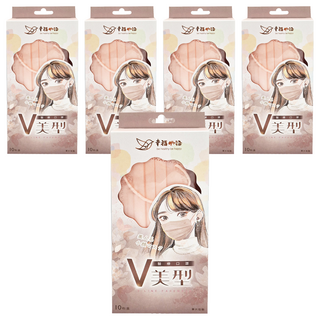 明基健康生活 幸福物語 V美型醫療口罩 198 x 79mm, 乾燥粉, 10片, 5盒