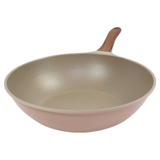 Kitchen-Art Bon 木柄鑽石塗層深型平底鍋 淡粉色, 30cm, 1個