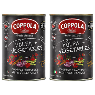 COPPOLA 柯波拉 天然無鹽 綜合蔬菜切丁番茄基底醬, 400g, 2罐