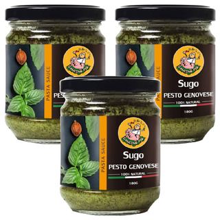 DANCING PIG 豬跳舞 義式羅勒青醬, 100% 天然, 180g, 3罐