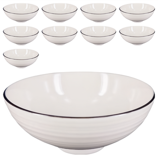 大同磁器 飯碗 - 簡約設計 優質磁器, 白色, 10個