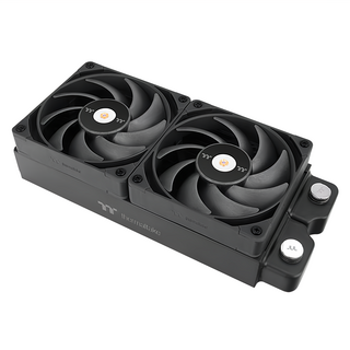 thermaltake 曜越 TOUGHFAN 14 Pro 高風壓靜音風扇 低噪音運行31.6 dB-A 特殊材料扇葉高效運作, CL-F160-PL14BL-A, 黑色, 2個