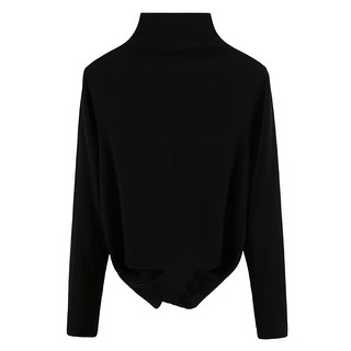 德絨發熱衣，半高領設計, 肩寬40cm 胸寬44cm 全長65cm 袖長56cm, 黑色