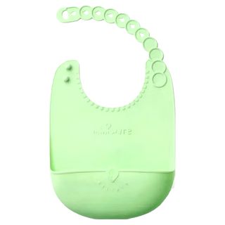 miniware 矽膠圍兜 食品級矽膠材質, 甜檸檬綠, 1件, 1件