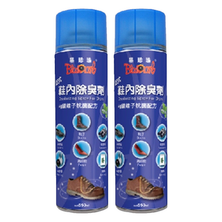 BlackPearl 黑珍珠 乾式鞋內除臭噴霧劑, Ag+銀離子抗菌配方，550ml, 2瓶