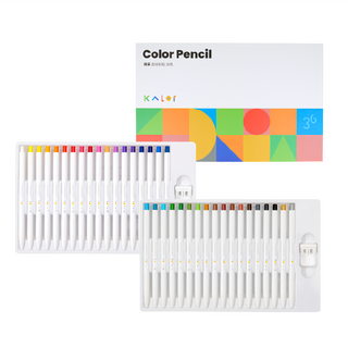 KaCO KALOr 綺采按壓自動彩色鉛筆 附削筆器 36色, 1組