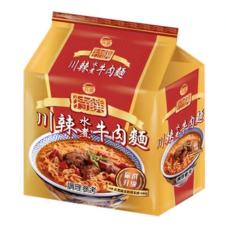 台酒 特饌 川辣水煮牛肉麵 Set 口感軟嫩 湯頭麻香濃郁, 3包
