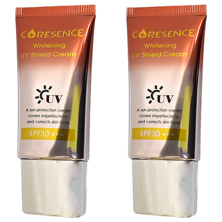 CORESENCE 蔻仙詩 亮白水感隔離霜 SPF30, 物理性防曬，溫和親膚，偽素顏感，長效保濕, 30ml, 2盒