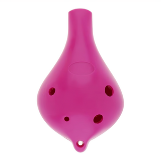 6孔中音C調 樹脂陶笛 粉色 指法簡單易學 輕巧便攜, 1個