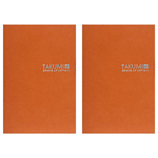 IWI蒙恬 銀標A5和紙空白筆記本 日本阿波和紙封面, 柿, 2本