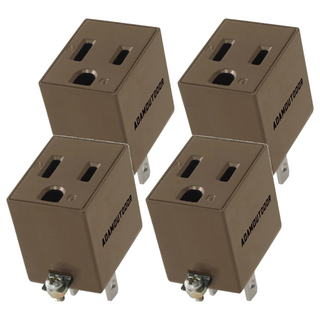 ADAMOUTDOOR 3轉2電源轉接頭 PW-301W 15A/AC125V/1650W Max, 沙色, 4個
