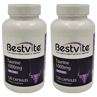 Bestvite 牛磺酸膠囊, 120顆, 1.1g, 2罐
