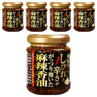 桃屋 麻辣香油 加入炒過的大蒜口感卡哩卡哩 拌麵, 105g, 5罐