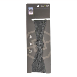 SPOX FLEX TIE 綁式運動頭帶 吸濕排汗, AMEBA BLACK 黑變形蟲, 1條