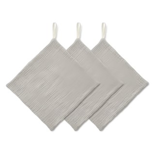 KU.KU Duckbill 酷咕鴨 PLUS 雲朵皺布八層紗布手帕3件組