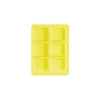 tgm 馬卡龍白金矽膠副食品冷凍儲存分裝盒 通過美國FDA SGS安全無害容器檢查, 黃色, 1個