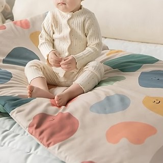 Juho deco 純棉款幼兒園午睡袋 附提袋, 可愛鵝卵石 多色