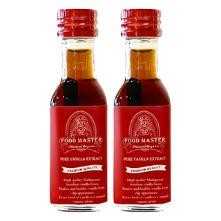 FOOD MASTER 大師食品 馬達加斯加波本純香草精, 30ml, 天然香草莢及酒精, 2罐