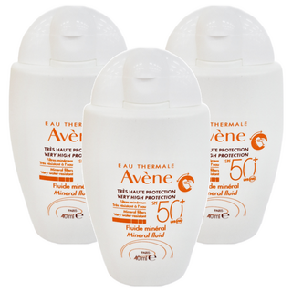 Avene 雅漾 全效極護物理防曬液 SPF50+ 40ml, 3瓶