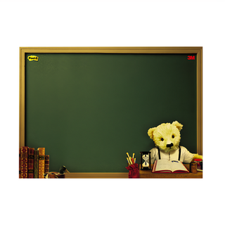 3M Post-it 利貼 可再貼備忘板 中方型 558M-B, 熊熊系列, 1片, 1個