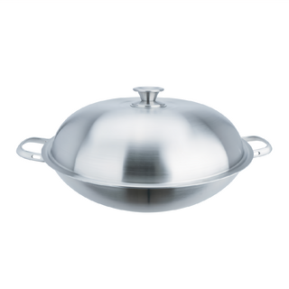 Hi CHEF 掌廚 316不鏽鋼雙炳中華鍋 附蓋, 1個, 40cm