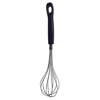 SUNCRAFT 打蛋器 不鏽鋼金屬 ABS樹脂柄, 黑色 + 銀色, 1個