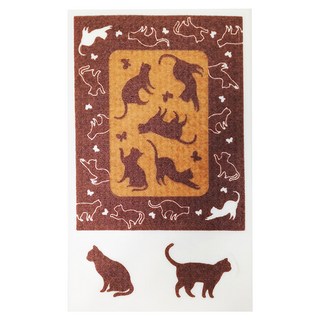 SANKO 相框壁貼 照片牆裝飾, 貓咪 棕色 + 卡其色 + 白色