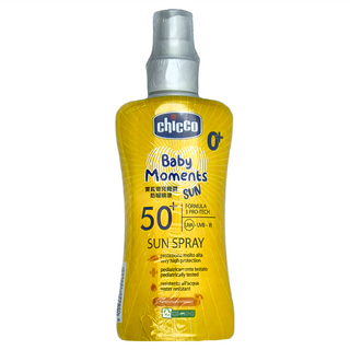 Chicco 寶貝嬰兒輕潤防曬噴液 SPF50+，UVA/UVB/紅外線防護，150ml, 1瓶