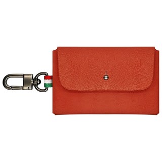 COZi 義大利100%植鞣皮革 鑰匙零錢包 台灣手工製作, 12.3 x 6.2 x 1.2cm, 紅色