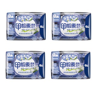 歐拉公主 超透氣甲殼素抑菌夜用衛生棉 涼感加長型 35cm, 加長型, 6片, 4包