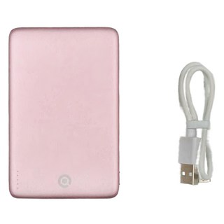 Q哥 超薄磁吸快充行動電源 5000mAh 櫻花粉, POT-482