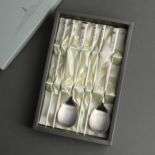 Inspoon 2人份經文餐具組 我愛你祝福你3 湯匙(2入) + 筷子(2雙) + 紙盒 1組, 勺子 2p + 筷子 2p, 我愛你,祝福你 3