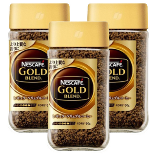 NESCAFE 雀巢咖啡 金牌微研磨咖啡, 80g, 1入, 3罐